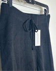 100% Cashmere Black Jogger Style Drawstring Pull on Pant Unsubscribed