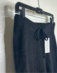 100% Cashmere Black Jogger Style Drawstring Pull on Pant Unsubscribed