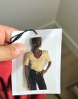 Nation LA 100% Cotton Jen Button Down Puff Sleeve Top in Red Gold Button