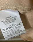 Le Rumi Linen Cotton Tan Neutral Front Tie Mini Dress