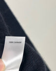 Unsubscribed 100% Cashmere Navy Blue V - Neck Oversized Sweater Front Seam