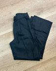 Banana Republic 100% Linen High Rise Relaxed Straight Leg Trouser Pant in Black