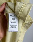Nation LA 100% Pima Cotton Blondie Short Sleeve Ruffle Top in Custard