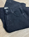 Free People 100% Cotton Black Benji Relaxed Wide Leg Jean