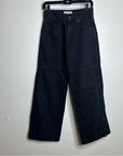 Free People 100% Cotton Black Benji Relaxed Wide Leg Jean