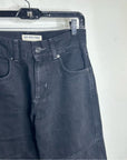 Free People 100% Cotton Black Benji Relaxed Wide Leg Jean