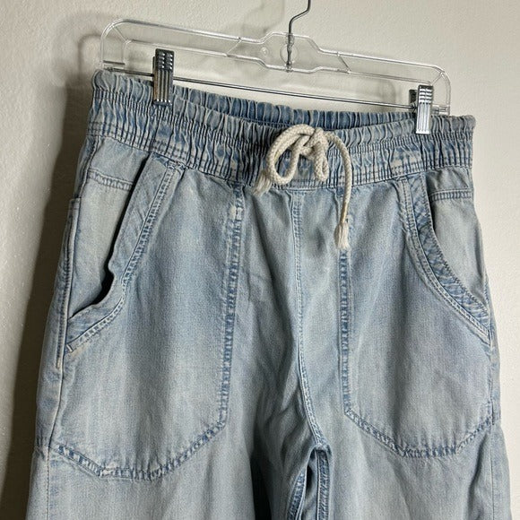 Free People Free People 100% Cotton Easy Pull on Jean Drawstring Pant - Cotton, Denim