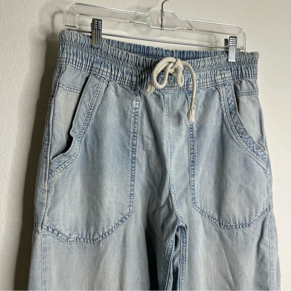 Free People Free People 100% Cotton Easy Pull on Jean Drawstring Pant - Cotton, Denim
