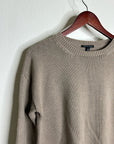 Eileen Fisher 100% Organic Cotton Tan Neutral Textured Knit Pullover Sweater