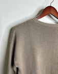 Eileen Fisher 100% Organic Cotton Tan Neutral Textured Knit Pullover Sweater