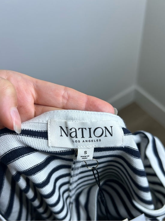 Nation LA 100% Cotton Navy Striped Cotton Rosie Mini Dress