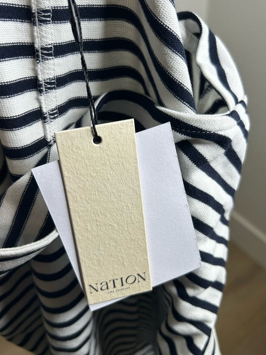 Nation LA 100% Cotton Navy Striped Cotton Rosie Mini Dress