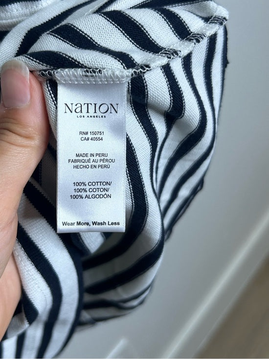 Nation LA 100% Cotton Navy Striped Cotton Rosie Mini Dress