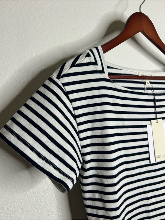 Nation LA 100% Cotton Navy Striped Cotton Rosie Mini Dress