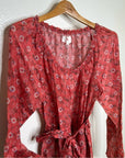 Xirena Floral Cotton Silk Blend Belted Floral Jia Mini Dress