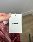 Xirena Floral Cotton Silk Blend Belted Floral Jia Mini Dress