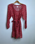 Xirena Floral Cotton Silk Blend Belted Floral Jia Mini Dress