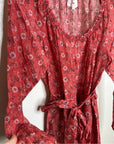 Xirena Floral Cotton Silk Blend Belted Floral Jia Mini Dress