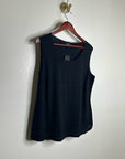 Lafayette 148 Silk Cotton Knit Black Scoop Neck Shell Tank