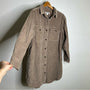 Outerknown 100% Organic Cotton Tan Brown Corduroy Button Down Shirt Dress