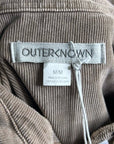Outerknown 100% Organic Cotton Tan Brown Corduroy Button Down Shirt Dress