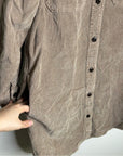 Outerknown 100% Organic Cotton Tan Brown Corduroy Button Down Shirt Dress