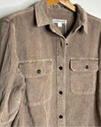 Outerknown 100% Organic Cotton Tan Brown Corduroy Button Down Shirt Dress