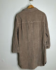 Outerknown 100% Organic Cotton Tan Brown Corduroy Button Down Shirt Dress