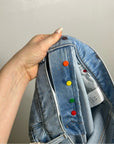 MOTHER Denim SNACKS 100% Cotton High Waist Straight Leg Jean