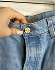 MOTHER Denim SNACKS 100% Cotton High Waist Straight Leg Jean