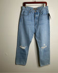 MOTHER Denim SNACKS 100% Cotton High Waist Straight Leg Jean