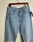 MOTHER Denim SNACKS 100% Cotton High Waist Straight Leg Jean