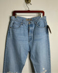 MOTHER Denim SNACKS 100% Cotton High Waist Straight Leg Jean