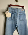 MOTHER Denim SNACKS 100% Cotton High Waist Straight Leg Jean