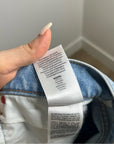 MOTHER Denim SNACKS 100% Cotton High Waist Straight Leg Jean
