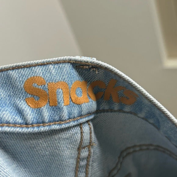 MOTHER Denim SNACKS 100% Cotton High Waist Straight Leg Jean