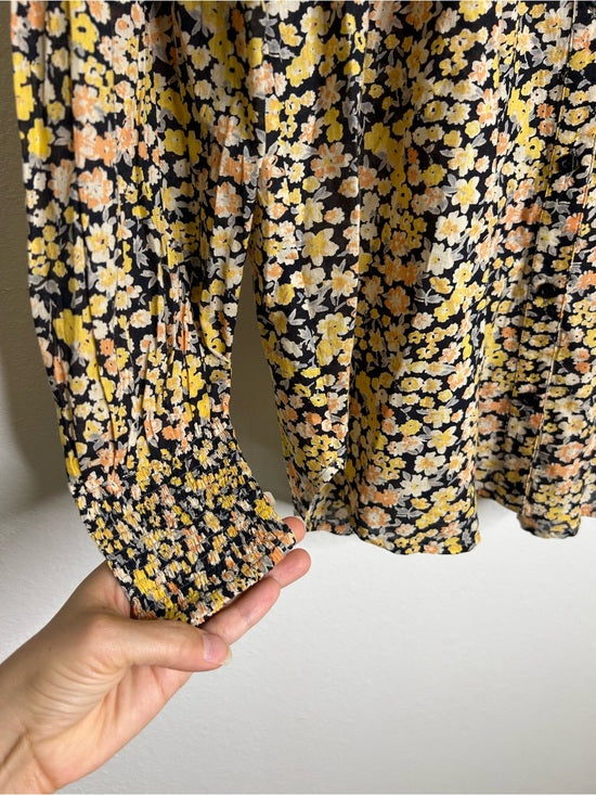 Apiece Apart 100% Organic Cotton Floral Poplin Button Down Blouse