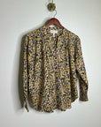 Apiece Apart 100% Organic Cotton Floral Poplin Button Down Blouse