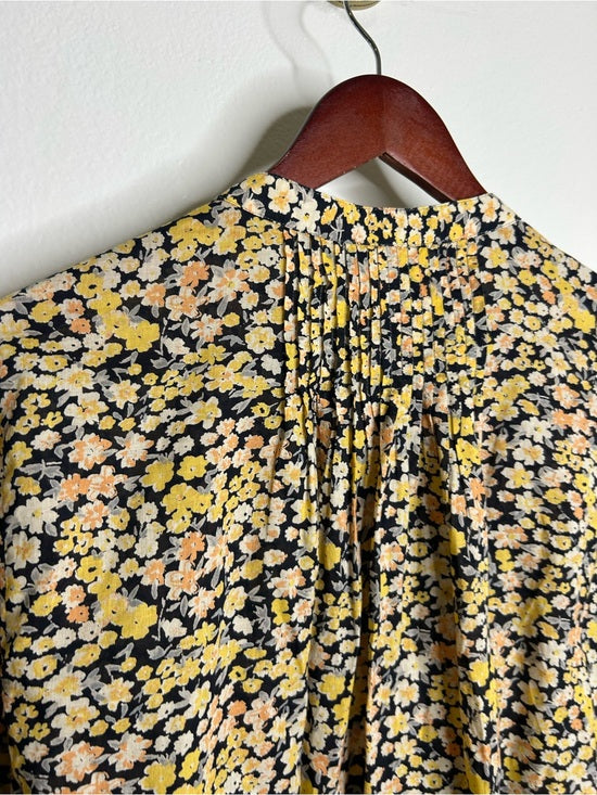 Apiece Apart 100% Organic Cotton Floral Poplin Button Down Blouse