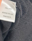 Garnet Hill 100% Linen Knit Lightweight Slouchy Black Button Down Cardigan