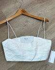 Reformation 100% Linen Smocked Cropped Tank Top Strappy White