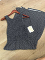 Nation LA 100% Pima Cotton Clementine Smocked Midi Dress Navy