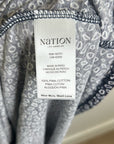 Nation LA 100% Pima Cotton Clementine Smocked Midi Dress Navy