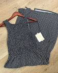 Nation LA 100% Pima Cotton Clementine Smocked Midi Dress Navy