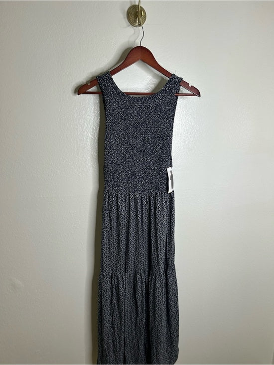 Nation LA 100% Pima Cotton Clementine Smocked Midi Dress Navy