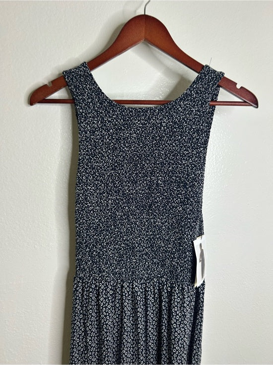 Nation LA 100% Pima Cotton Clementine Smocked Midi Dress Navy