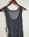 Nation LA 100% Pima Cotton Clementine Smocked Midi Dress Navy