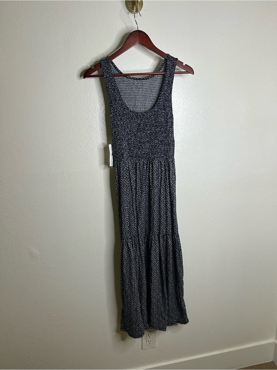 Nation LA 100% Pima Cotton Clementine Smocked Midi Dress Navy