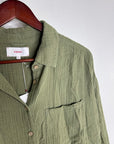 Xirena 100% Cotton Gauze Tyler Shirt in Dark Seagrass