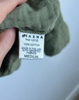 Xirena 100% Cotton Gauze Tyler Shirt in Dark Seagrass